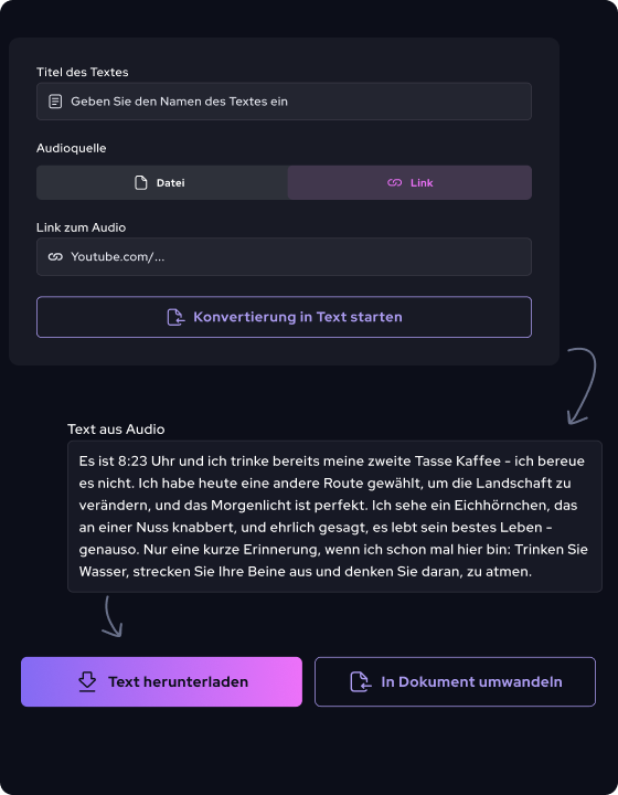 Abstrakt Hintergrund für Transkription Editee AI