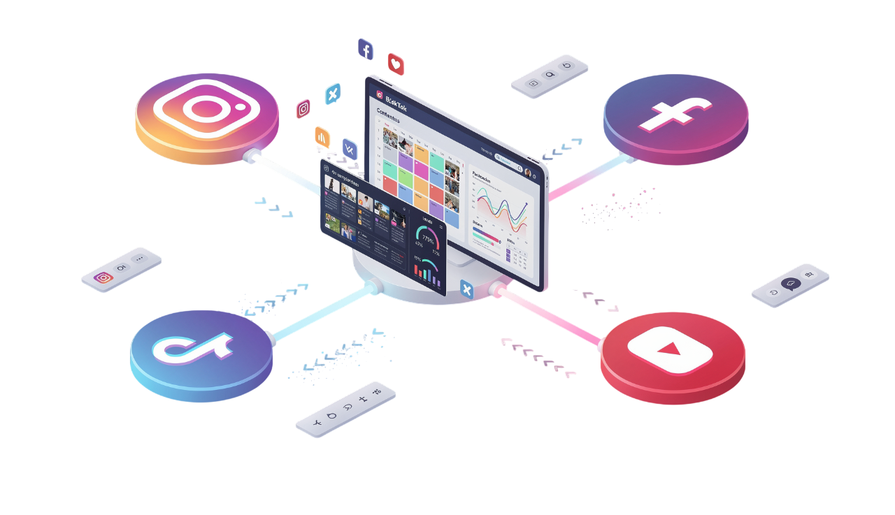 Správa sociálních sítí - hlavní obrázek aplikace